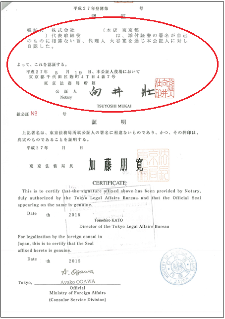 公証役場で私文書に公証人の認証